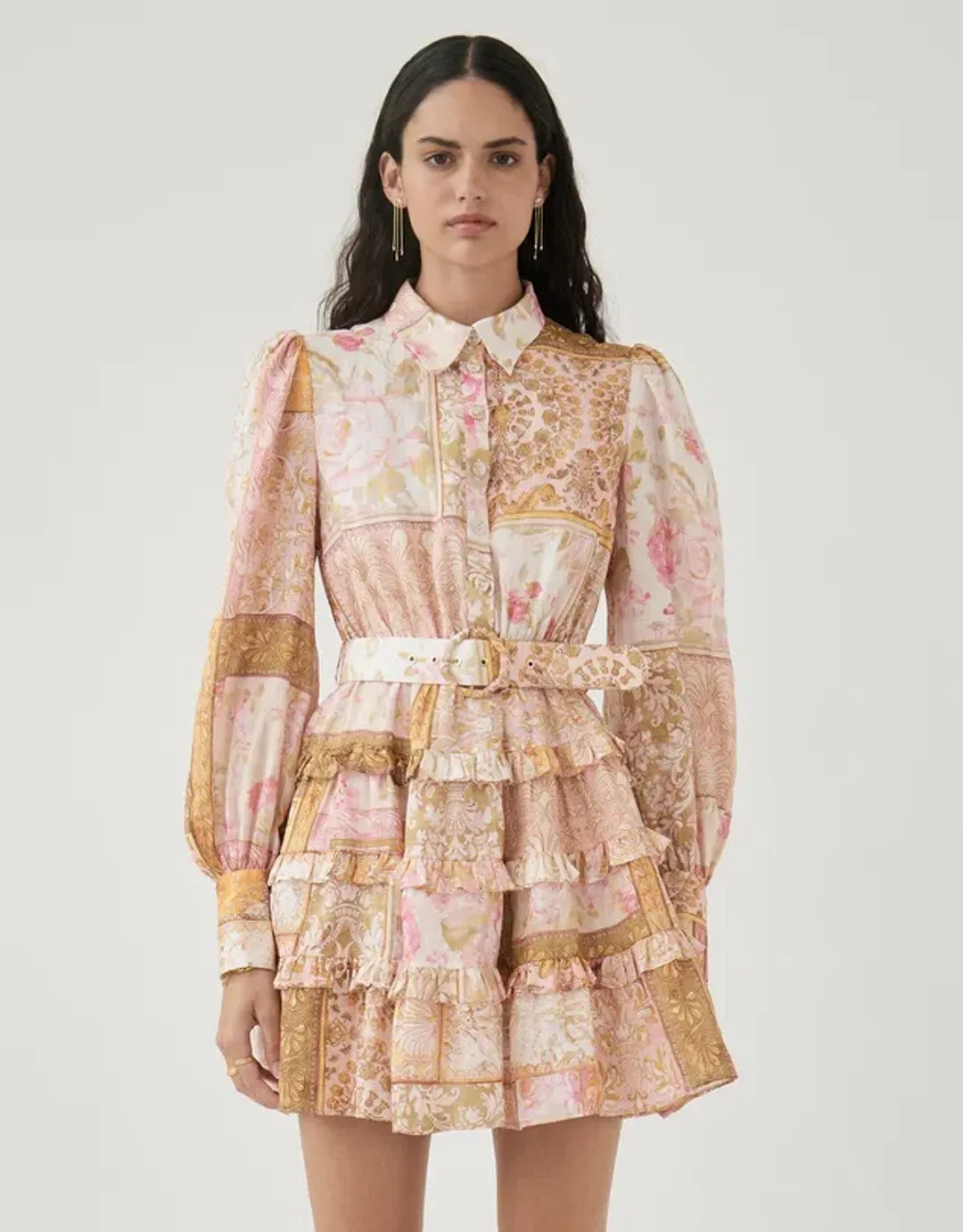 Kate Ford Larissa Layered Mini Dress Print Size S / Au 8 for rent on The Volte - main image