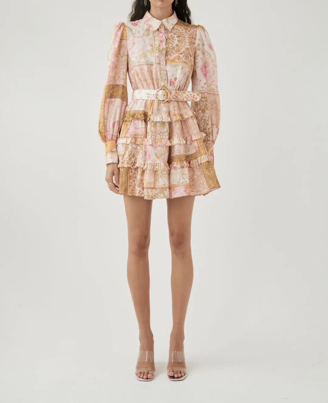 Kate Ford Larissa Layered Mini Dress Print Size S / Au 8 for rent on The Volte - main image