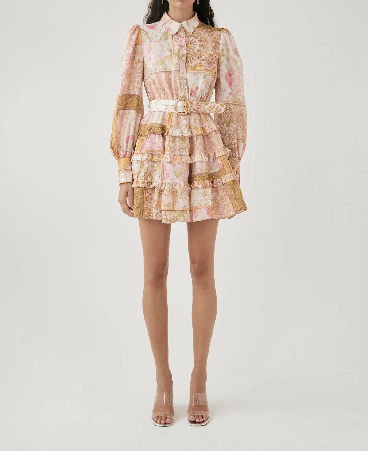 Kate Ford Larissa Layered Mini Dress Print Size S / Au 8 - Image 1