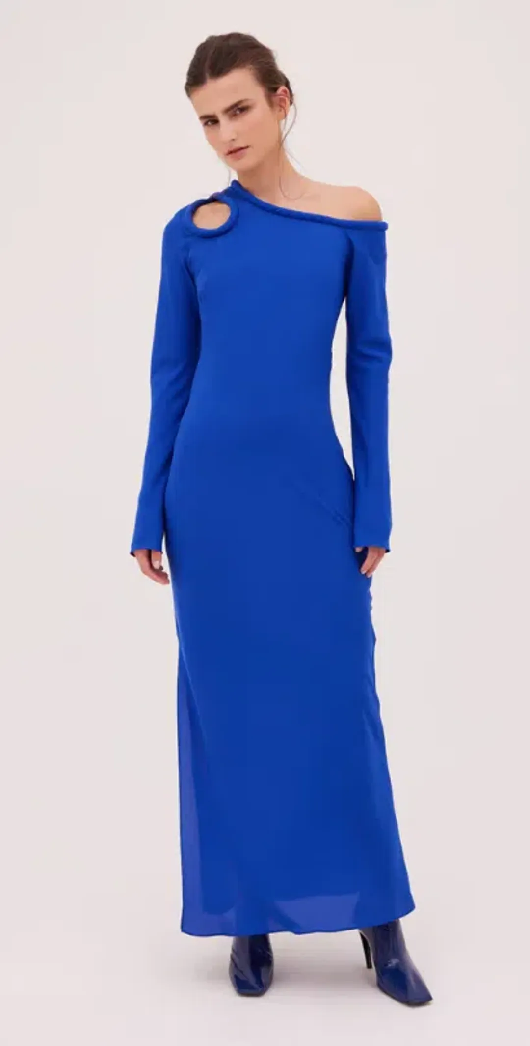 Bianca Spender Vivian Satin Dress Cobalt Size 2 / Au 10 for rent on The Volte - main image
