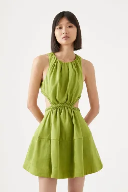 Aje Voyage Braided Cut Out Mini Dress Green Size 6 / XS for rent on The Volte - image 3