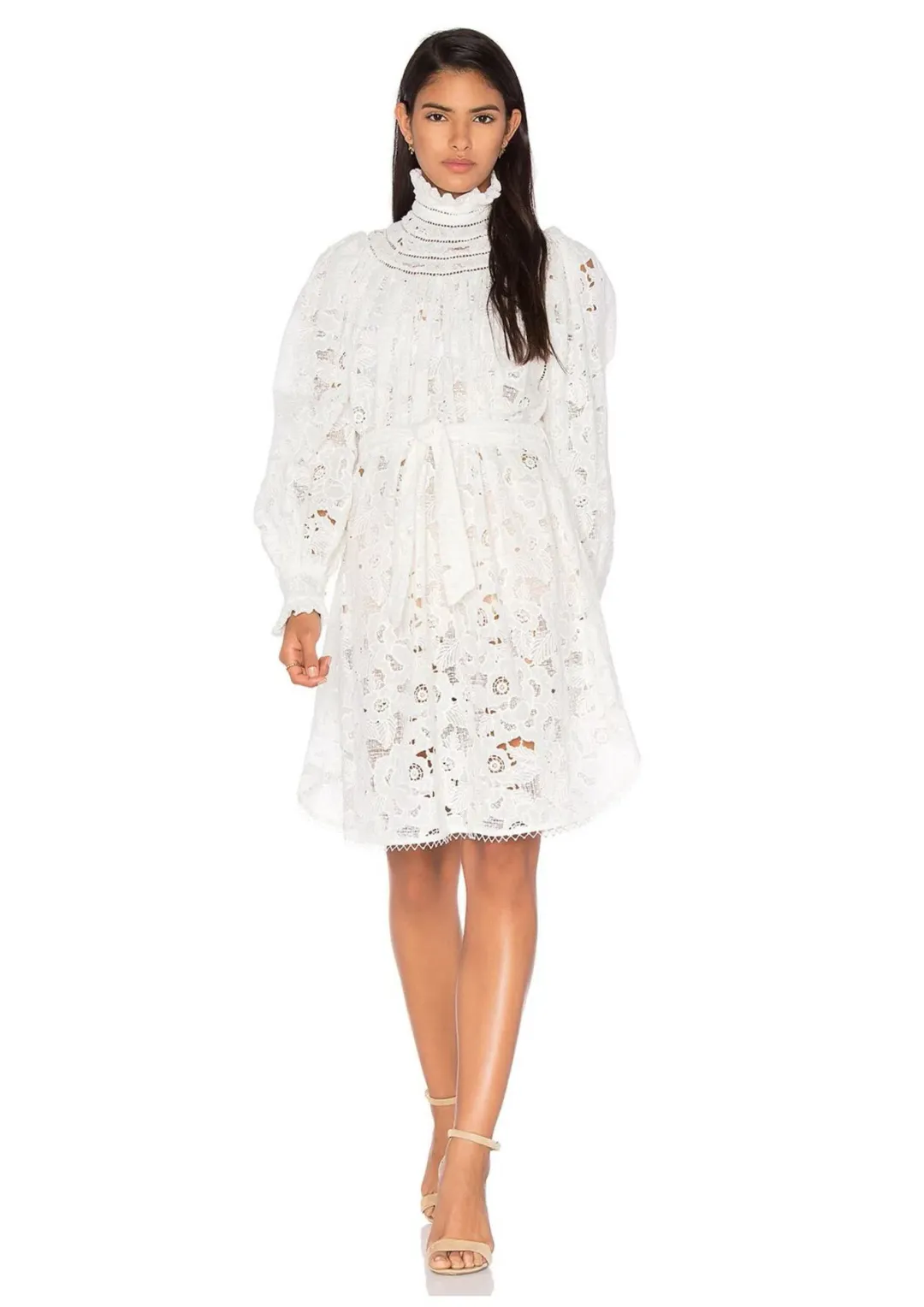 Zimmermann Master Chemisette Tunic Mini Dress Pearl Size 6 for rent on The Volte - main image