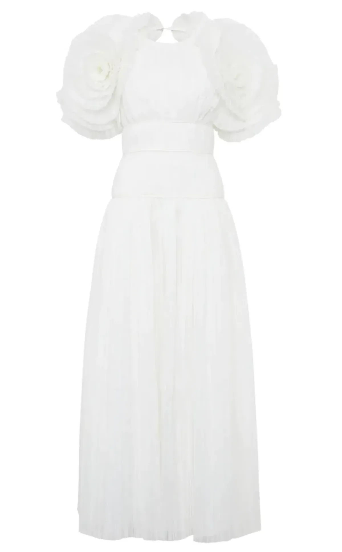 Aje Expressive Pleated Maxi Dress Ivory Size 8 / S - Image 5