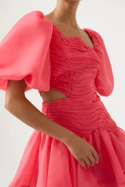 Aje Joan Puff Sleeve Mini Dress Pink Size 8 / S for rent on The Volte - image 2