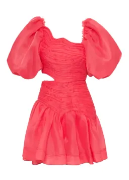 Aje Joan Puff Sleeve Mini Dress Pink Size 8 / S for rent on The Volte - image 4