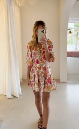 Kivari Camela Babydoll Mini Dress Floral Print Size 6 for rent on The Volte - image 2