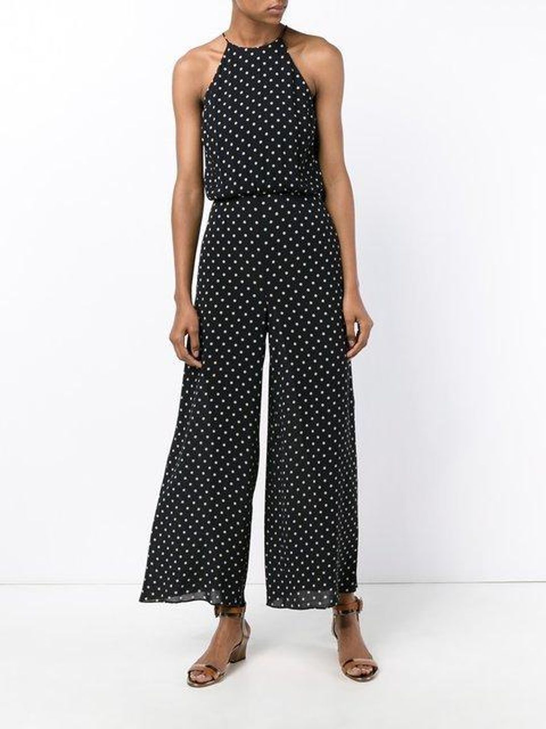 Zimmermann Mischief Polka Dot Jumpsuit Black Size 6 for rent on The Volte - main image