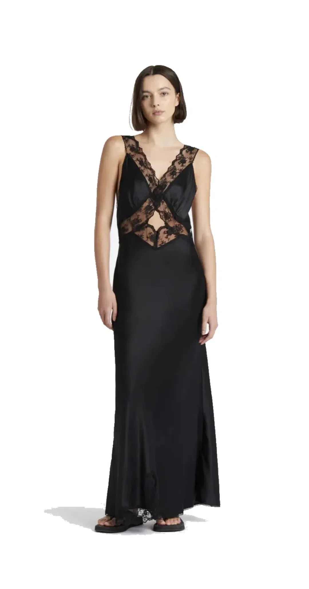 Sir The Label Aries Cut Out Gown Black Size 1 / AU 8 for rent on The Volte - main image