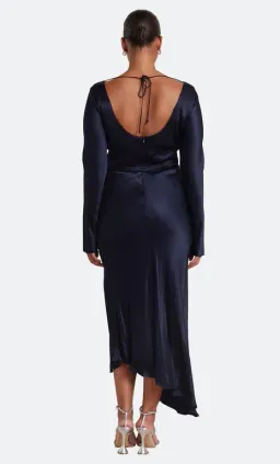 Bec & Bridge Moon Dance Long Sleeve Cowl Dress Navy Size AU 18 for rent on The Volte - image 2