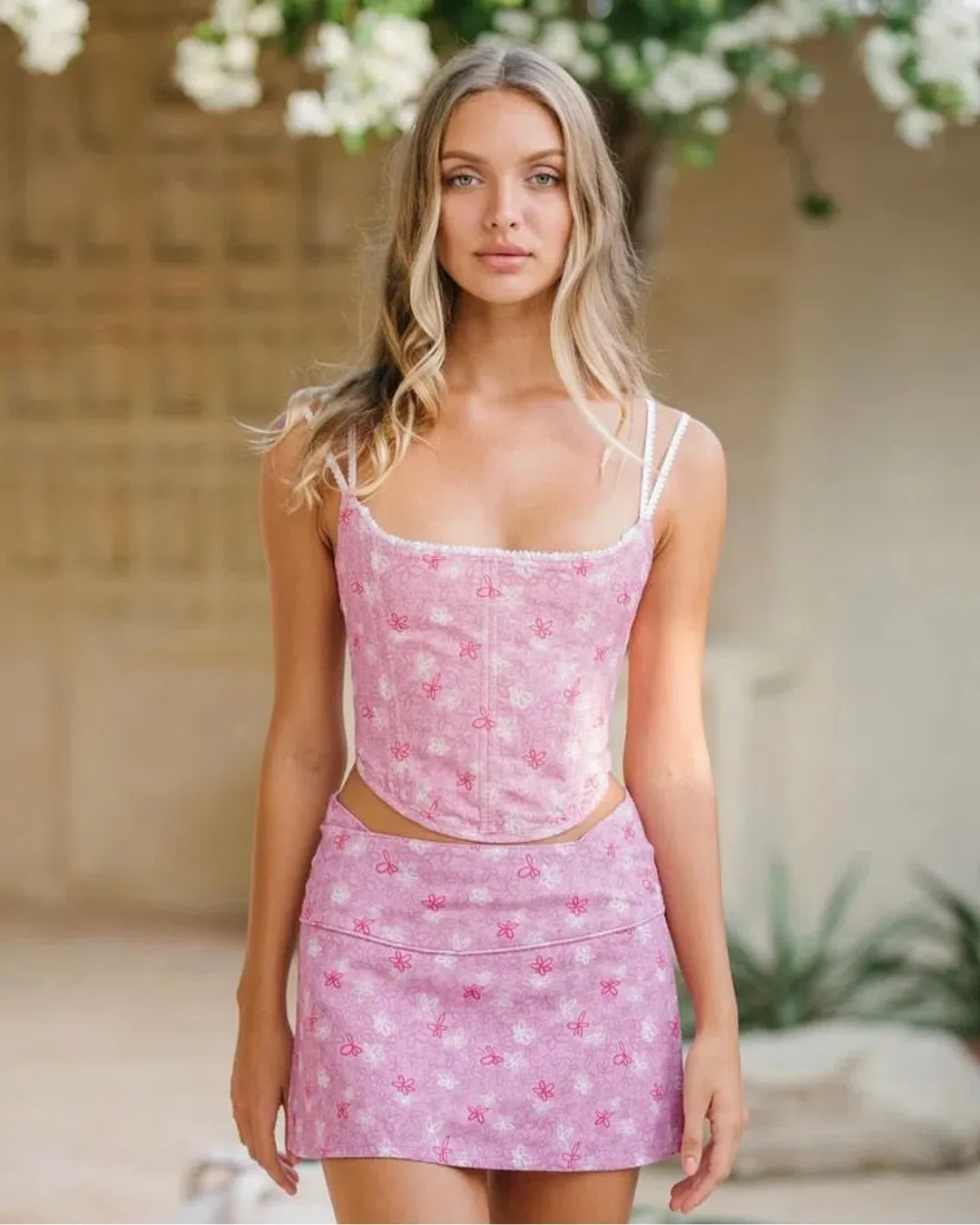 Eisha Collective Milah Set In Pink Size S / AU 8 for rent on The Volte - main image