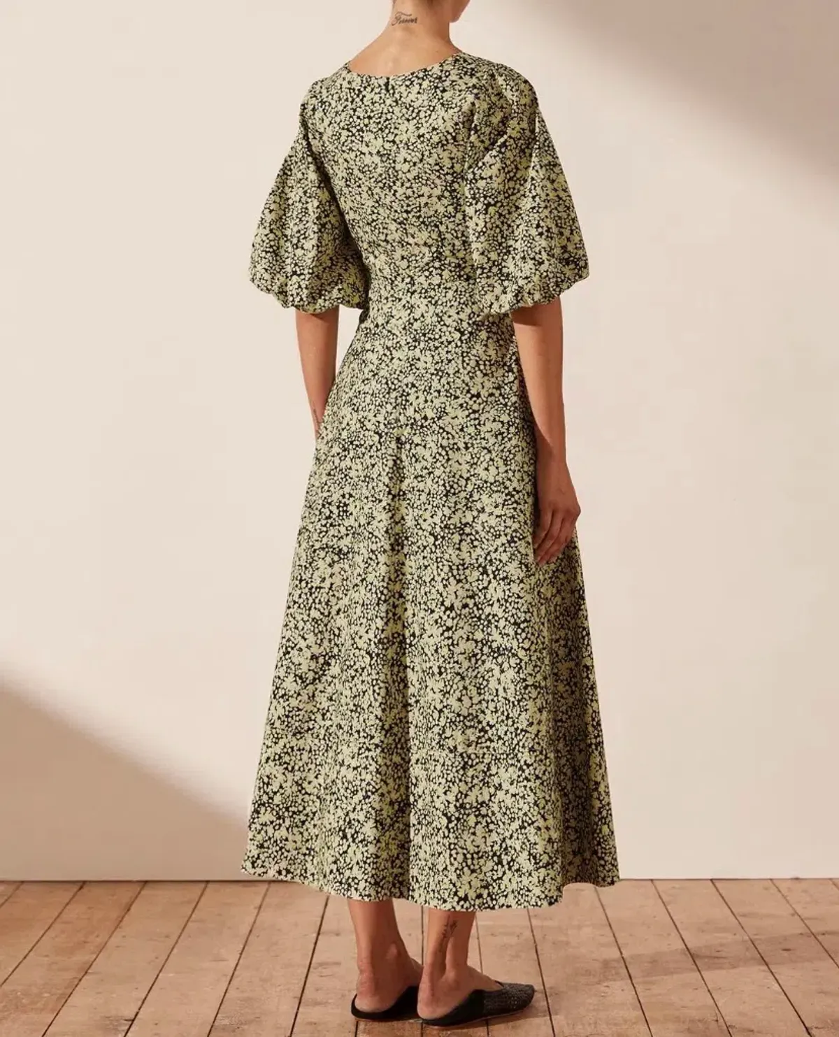 Shona Joy Tracey Short Sleeve Cut Out Midi Dress Tracey Print Size 14 - Image 3