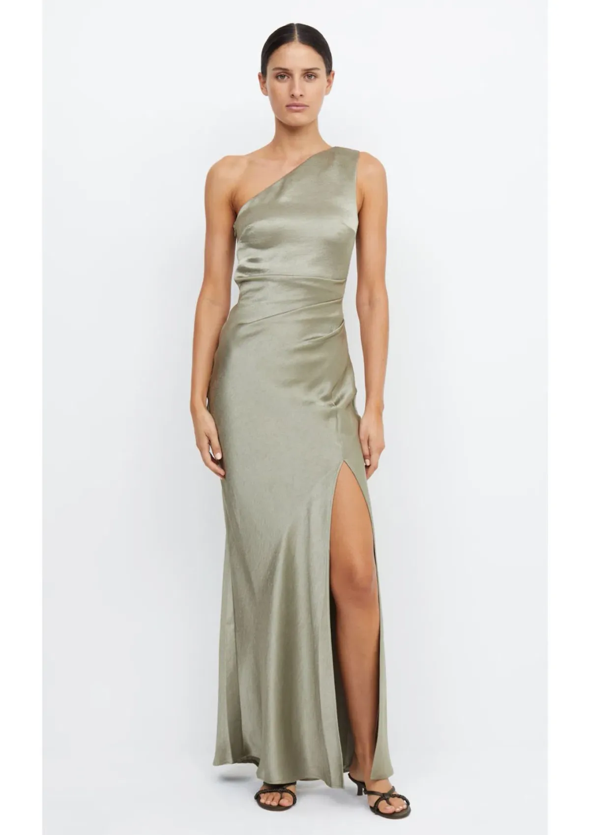 Bec & Bridge The Dreamer Asym Dress Sage Size 10 - Image 2
