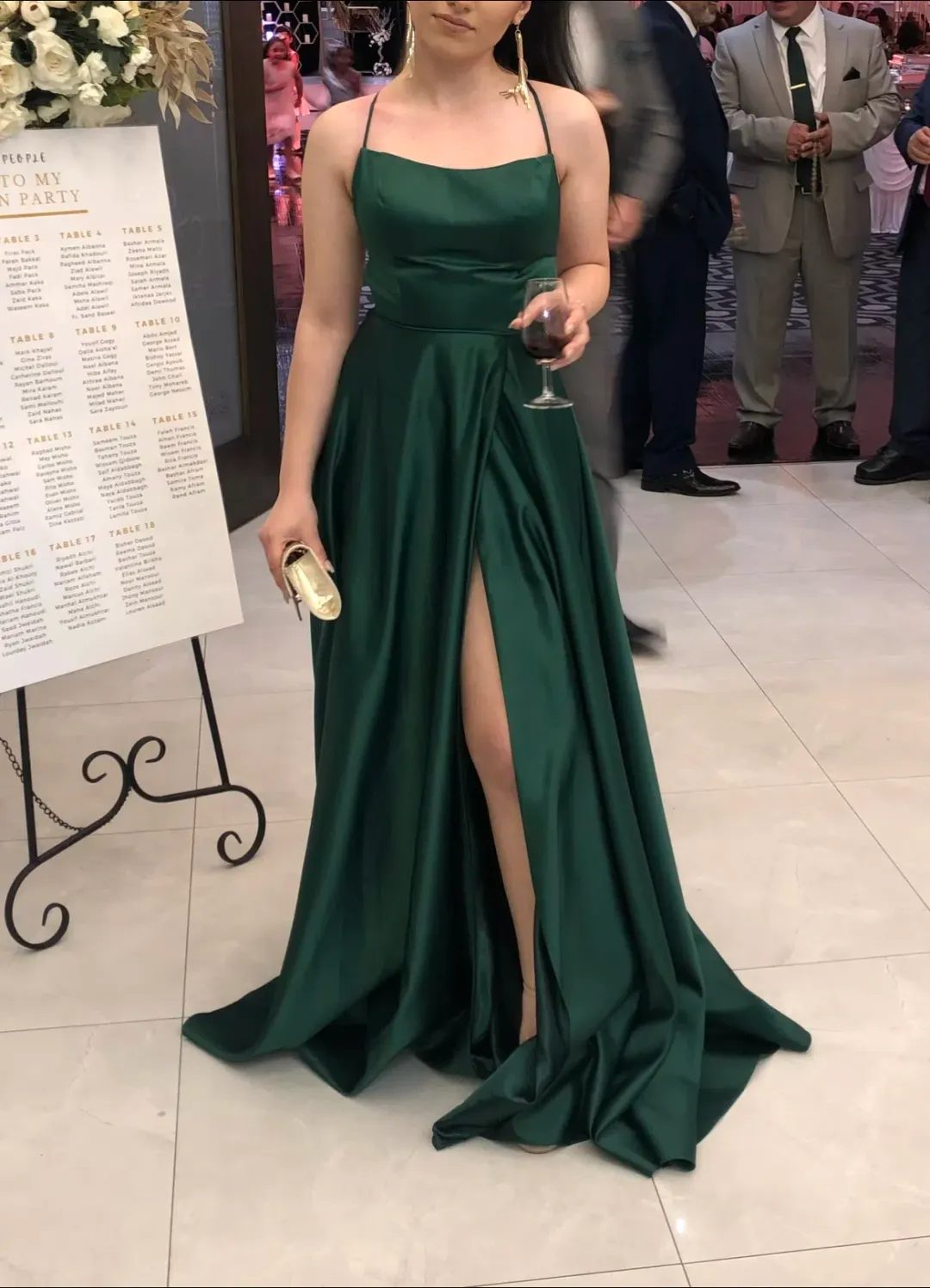 Coco Chanel Maddy Gown Emerald Gown Size 8 for rent on The Volte - main image
