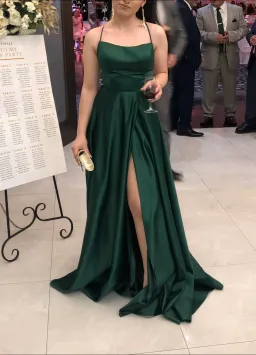 Coco Chanel Maddy Gown Emerald Gown Size 8 for rent on The Volte - image 4