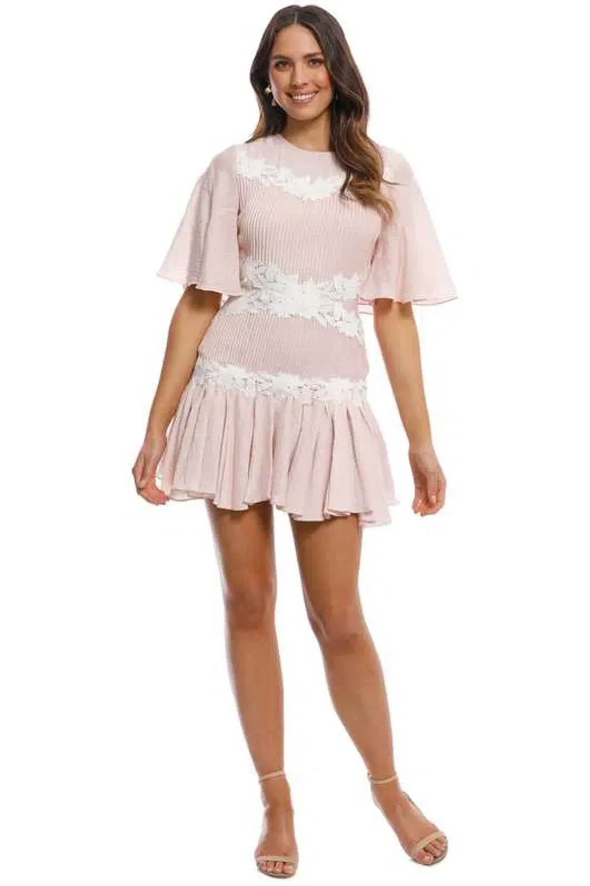 Keepsake The Label All Mine Mini Dress Pink Applique Size 6 - Image 1