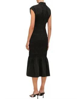 Saba Kiera Shirred Dress Black Size 10 for rent on The Volte - image 4
