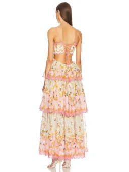 Zimmermann Laurel Frill Midi Dress Floral Size 1 / Au 8 for rent on The Volte - image 2