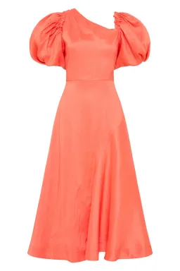 Aje Maia Midi Dress Coral Size 6 / XS for rent on The Volte - image 5