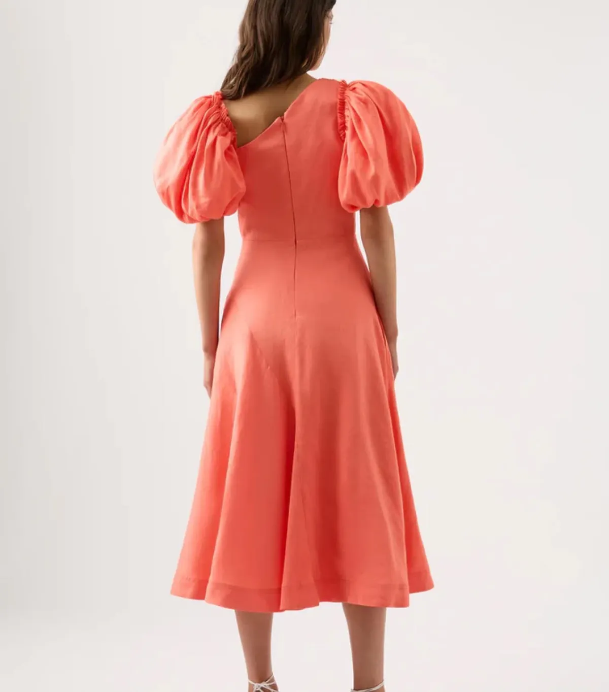 Aje Maia Midi Dress Coral Size 10 / M - Image 3