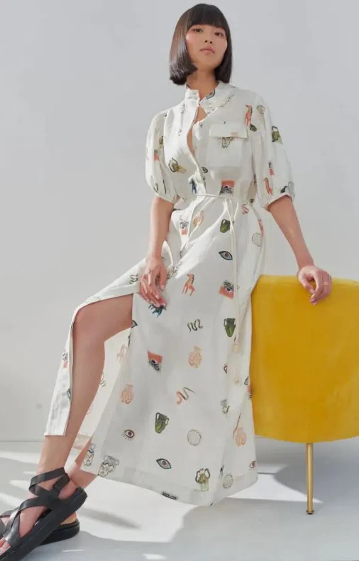 Alemais Hera Midi Dress in Ivory Size 12 - Image 3