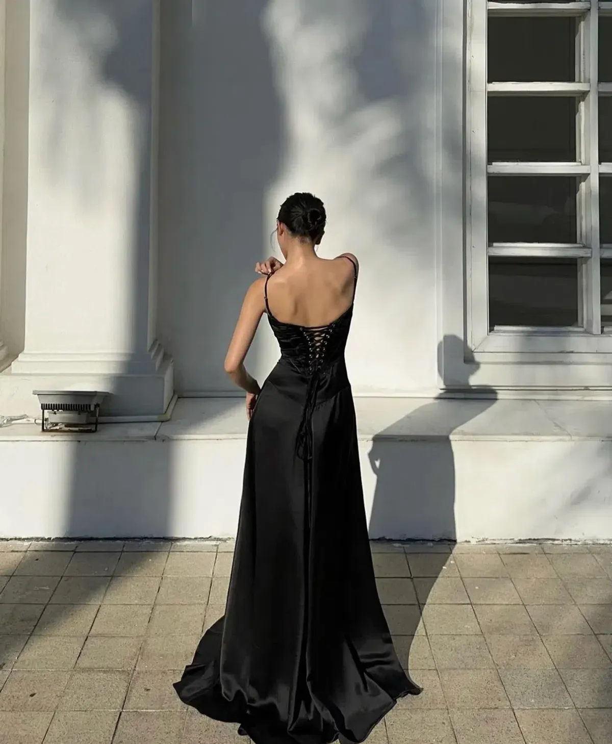 House of CB Anabella Lace Up Corset Maxi Dress in Black Size M / AU 10 - Image 4