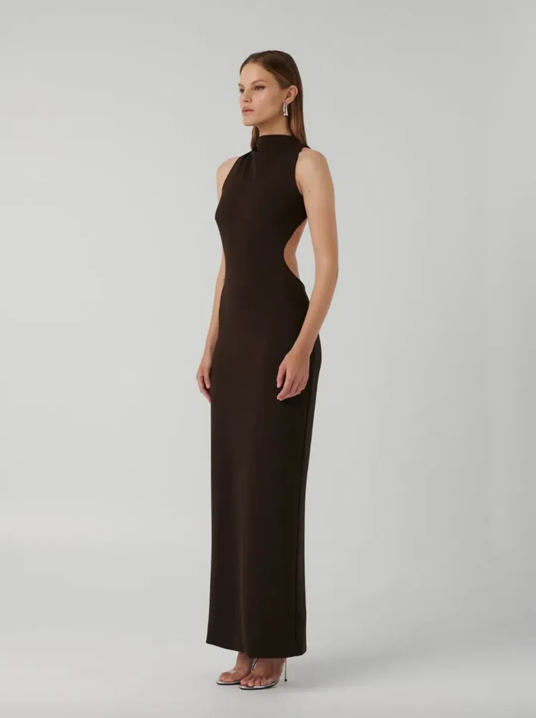 Effie Kats Ambre Gown - Coffee - Size M (10) for rent on The Volte - main image