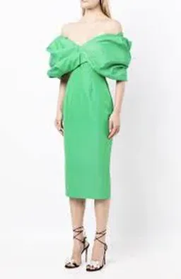 Rachel Gilbert Xavier Midi Dress Green Size 1/ AU 8 for rent on The Volte - image 2