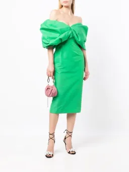 Rachel Gilbert Xavier Midi Dress Green Size 1/ AU 8 for rent on The Volte - image 1