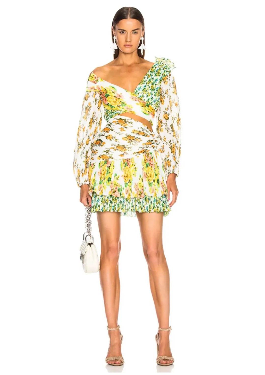 Zimmermann Golden Surfer Mini Dress Spliced Size 0 / AU 8 for rent on The Volte - main image