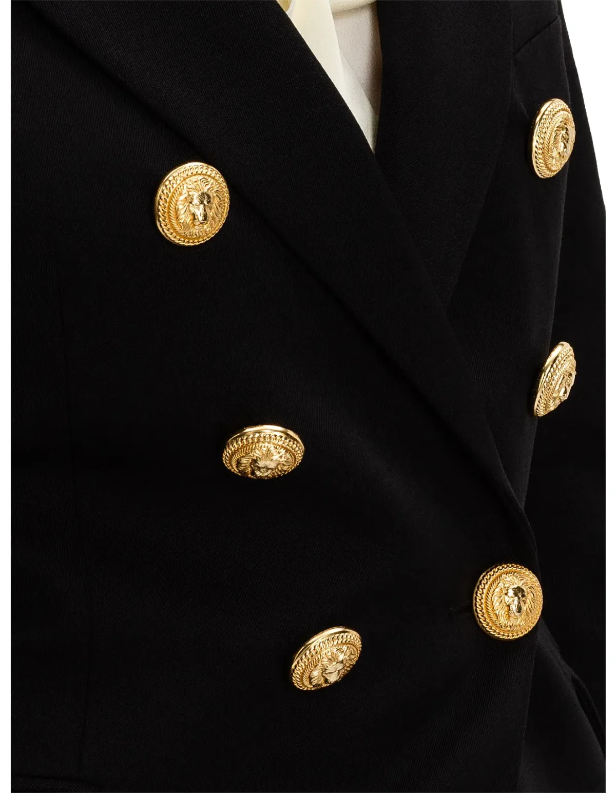 Balmain Double-breasted Wool-twill Blazer With Gold Buttons Size 40/Au 12 - Image 3