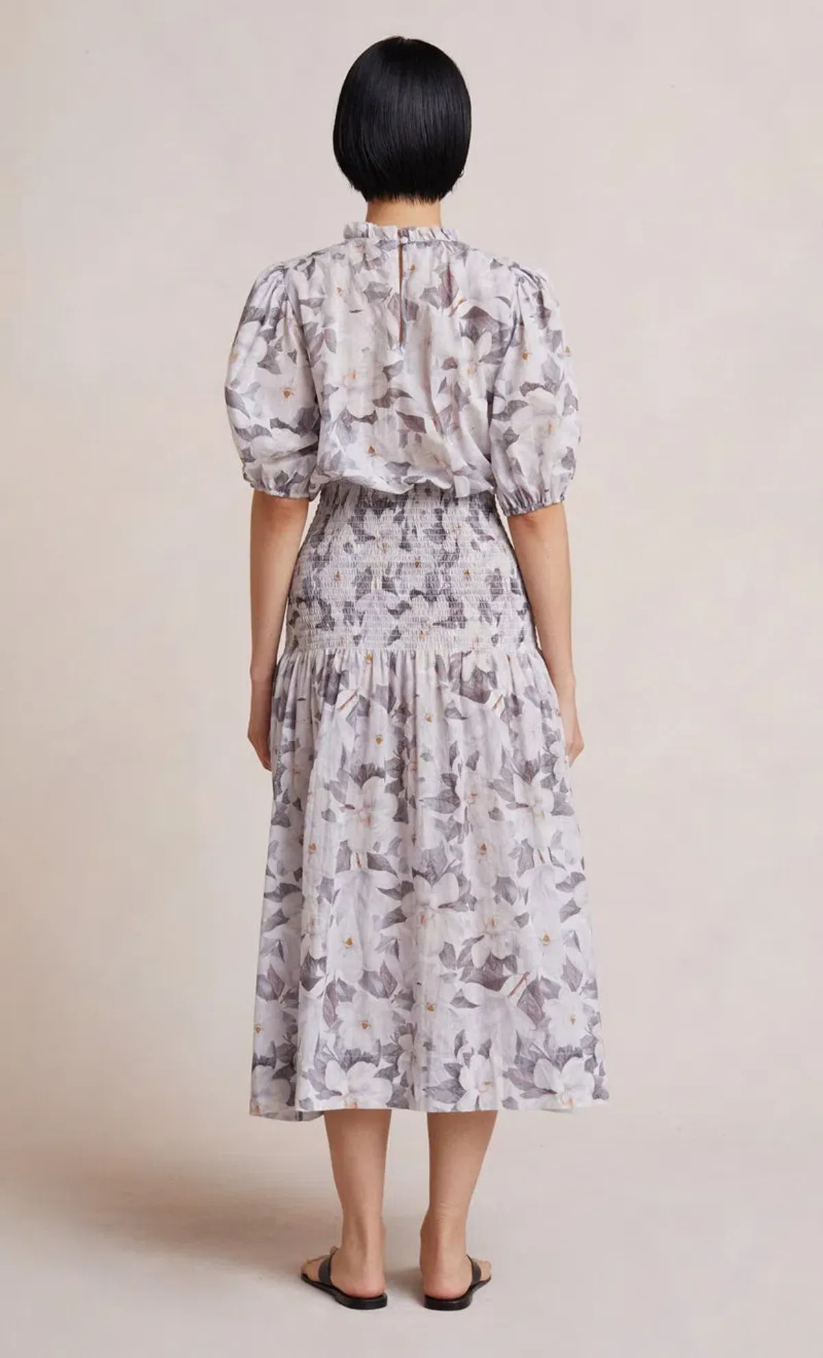 Bec & Bridge Gardenia SS Cotton Midi Dress Print Size 14 - Image 3