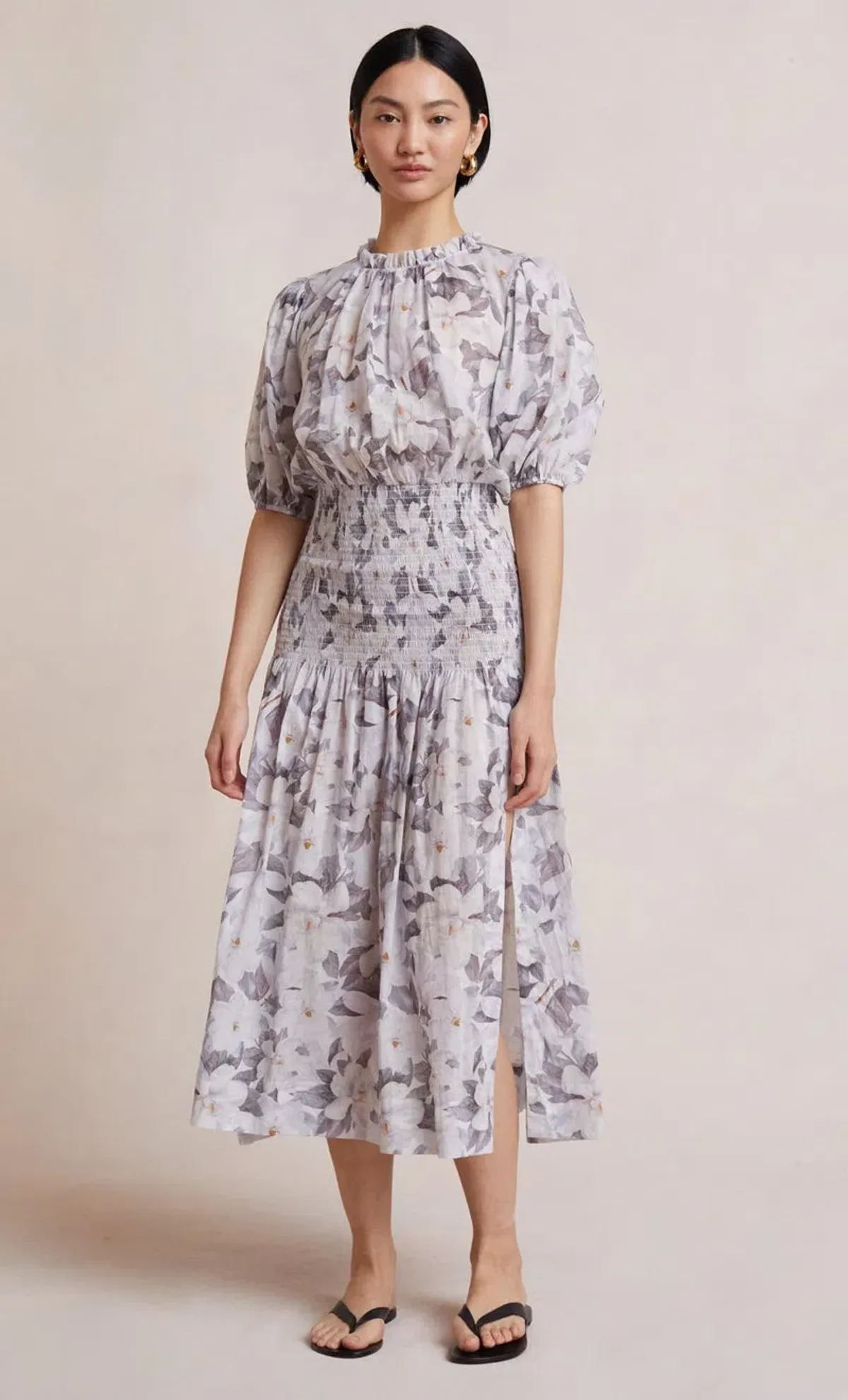 Bec & Bridge Gardenia SS Cotton Midi Dress Print Size 14 - Image 1