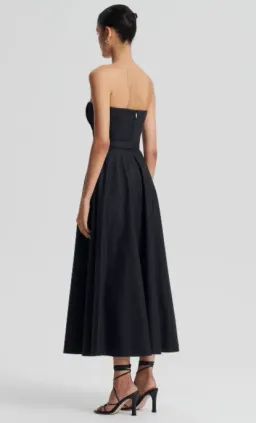 Scanlan Theodore Parachute Bustier Midi Dress Black Size 10 for rent on The Volte - image 3