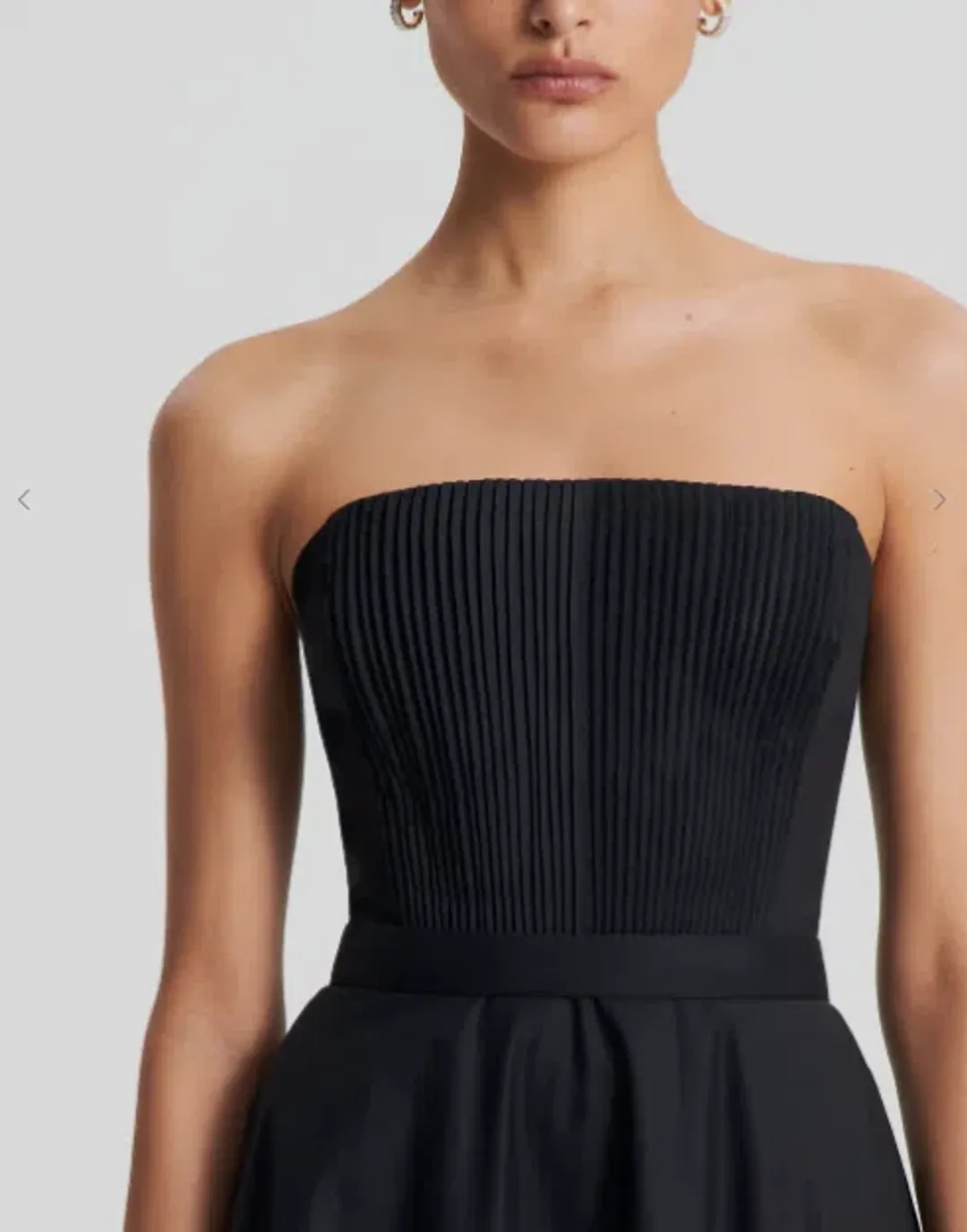 Scanlan Theodore Parachute Bustier Midi Dress Black Size 10 for rent on The Volte - main image