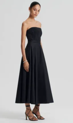 Scanlan Theodore Parachute Bustier Midi Dress Black Size 10 for rent on The Volte - image 5