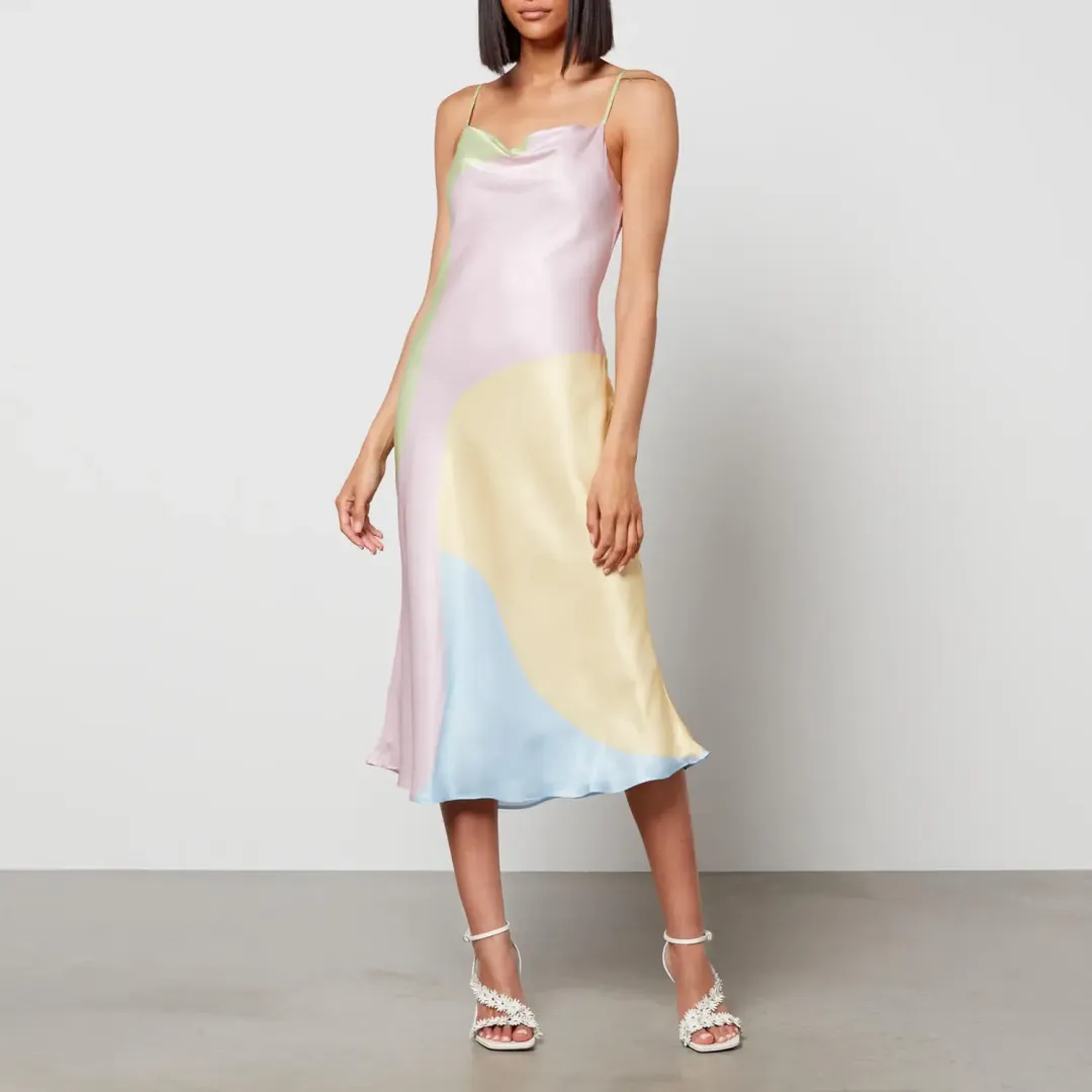 Olivia Rubin Aubrey Midi Dress Multi Size 12 for rent on The Volte - main image