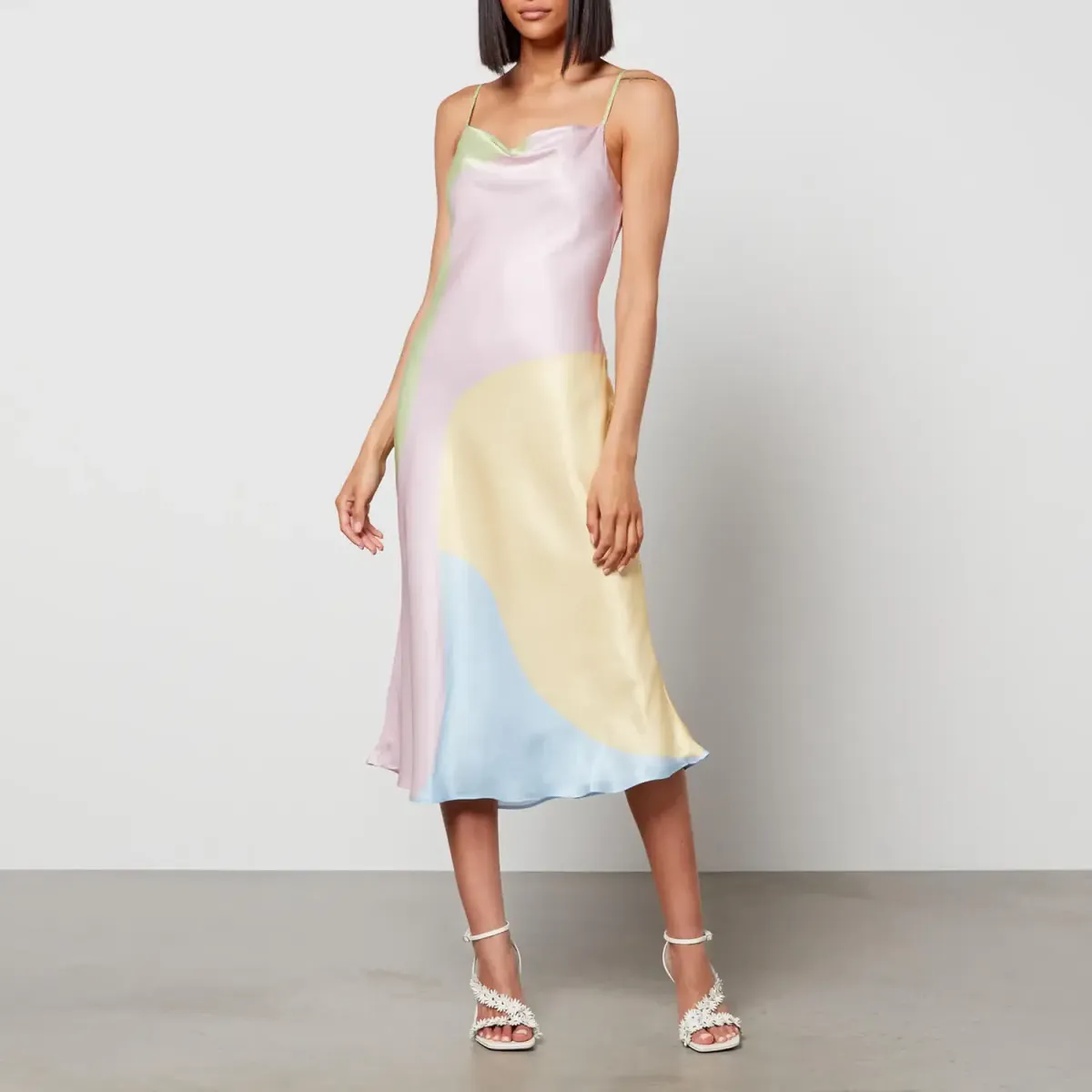 Olivia Rubin Aubrey Midi Dress Multi Size 12 for rent on The Volte - main image