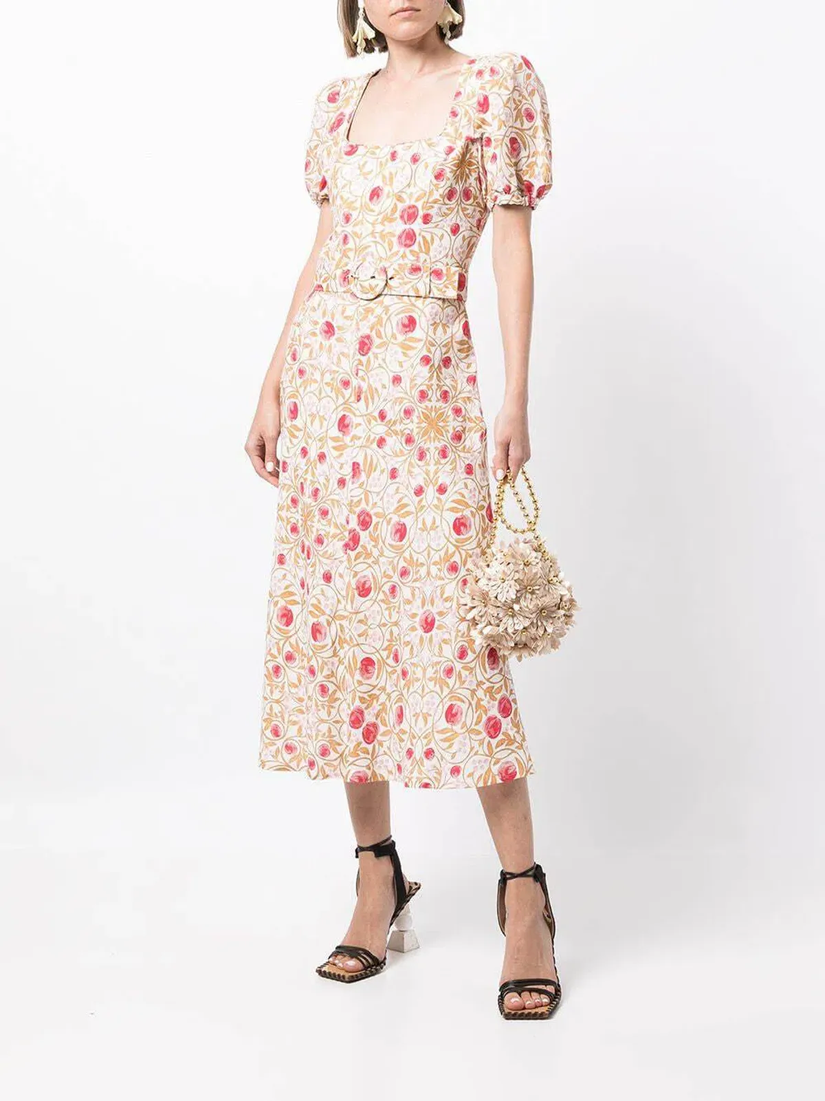 Rebecca Vallance Catania Midi Dress Floral Size 14 for rent on The Volte - main image