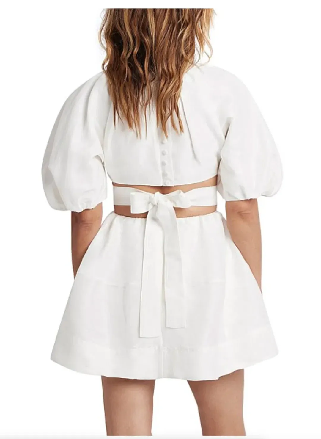 Aje Psychedelia Cut Out Mini Dress White Size 4 / XXS for rent on The Volte - main image