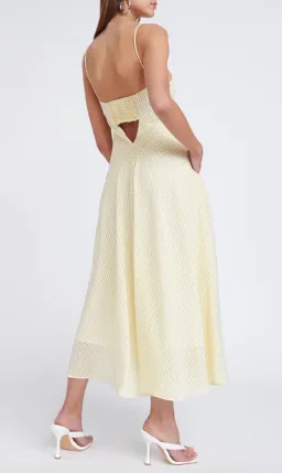 By Johnny Romy Check Dress Yellow Size 6 for rent on The Volte - image 3