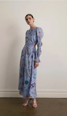 Kate Ford Caracus Cut Out Gown Multi Print Size 10 for rent on The Volte - image 3