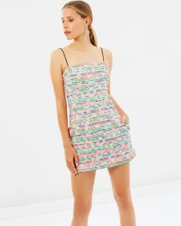 By Johnny Neon Weave Pocket Mini Dress Multi Size 14 for rent on The Volte - image 1