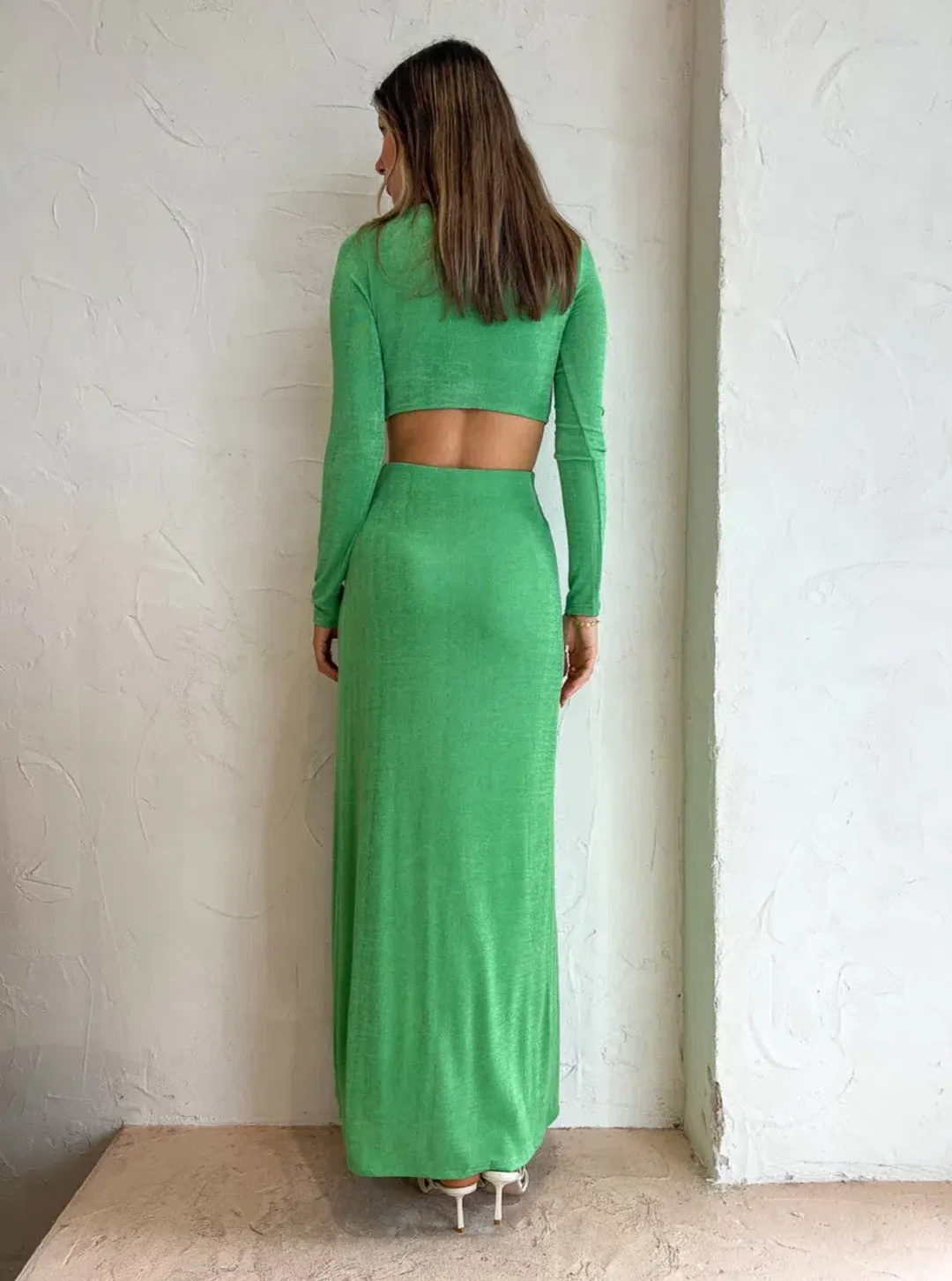 Significant Other Cali Long Sleeve Dress Sea Green Size 8 / S for rent on The Volte - main image