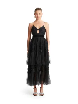 Sheike Phantom Mesh Maxi Dress Black Size 6 for rent on The Volte - image 2