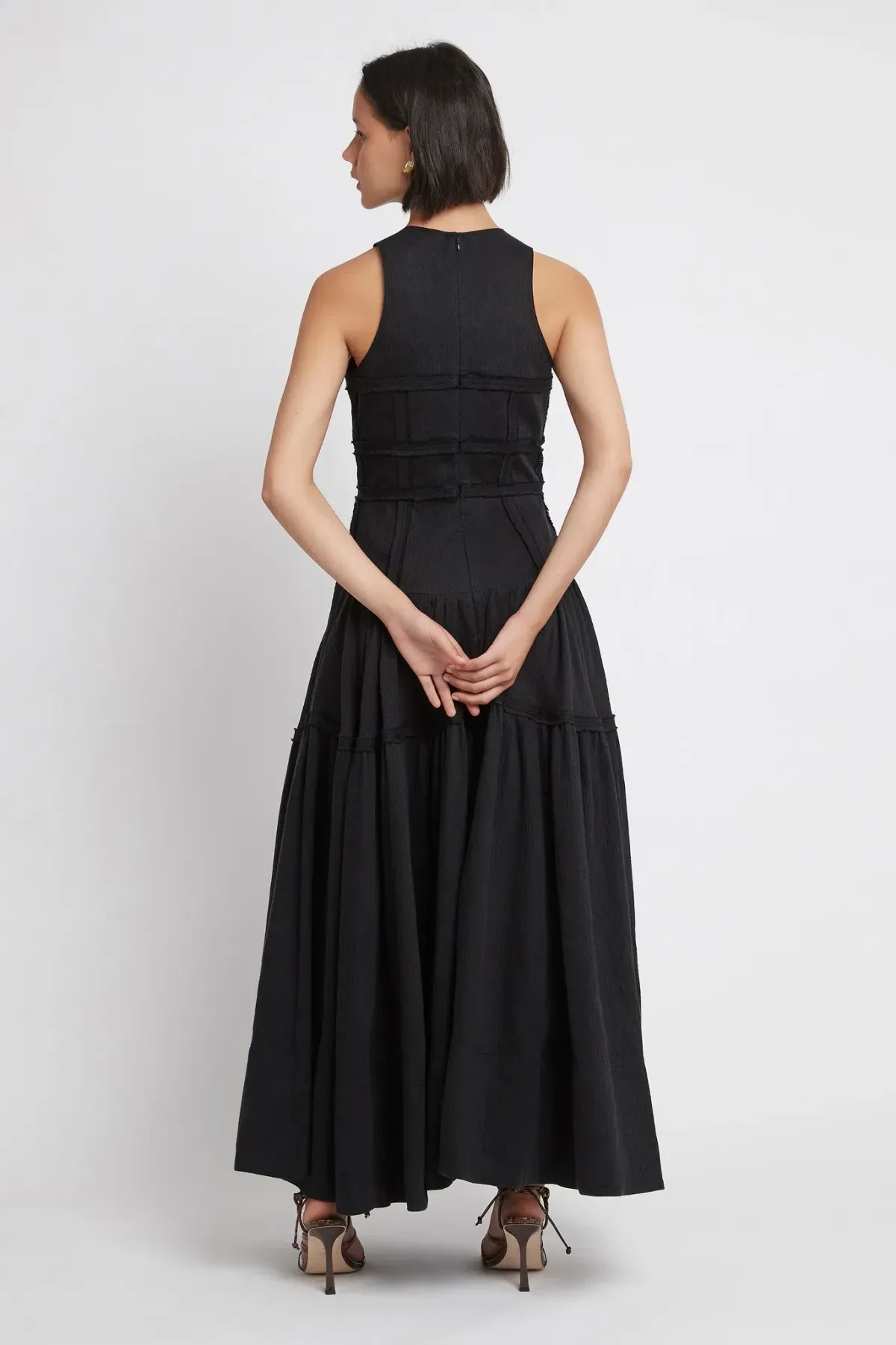 Aje Tidal Corset Midi Dress Black Size 8 - Image 3