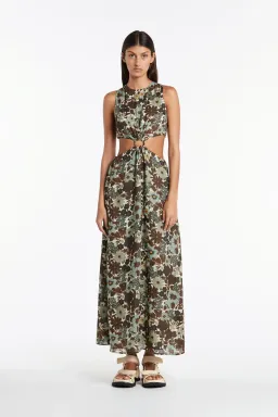 Sir the Label Constantine Cut Out Midi Dress Floral Size AU 8 / US 1 for rent on The Volte - image 1