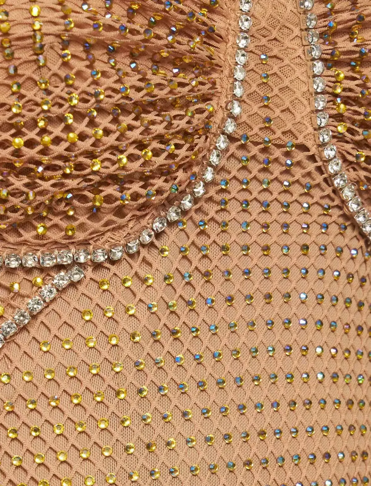 Self Portrait Horrid Fishnet Maxi Nude Size AU 8 - Image 3