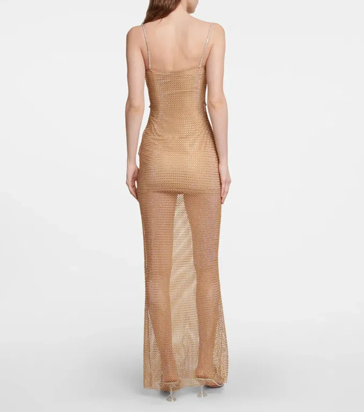 Self Portrait Hotfix Fishnet Maxi Nude Size AU 10 - Image 2