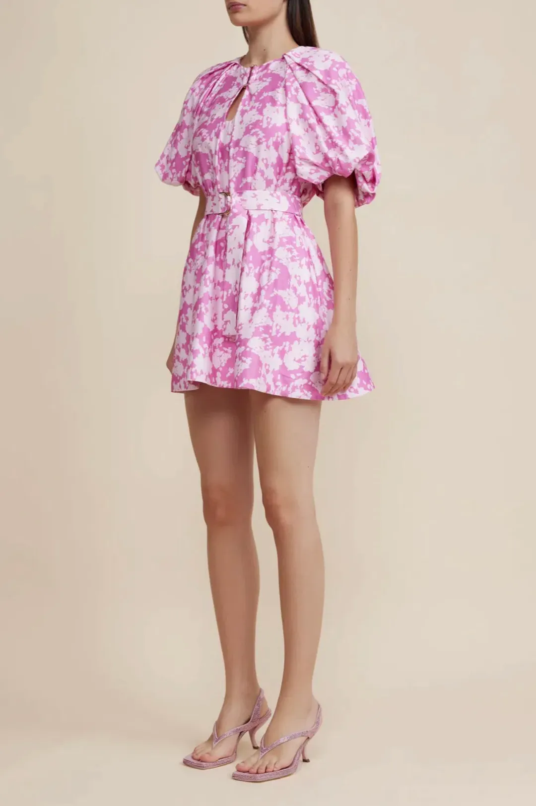 Acler Rossmore Dress in Violet Jungle Size 8 for rent on The Volte - main image