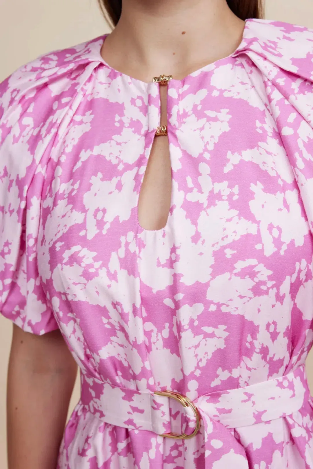 Acler Rossmore Dress in Violet Jungle Size 8 for rent on The Volte - main image
